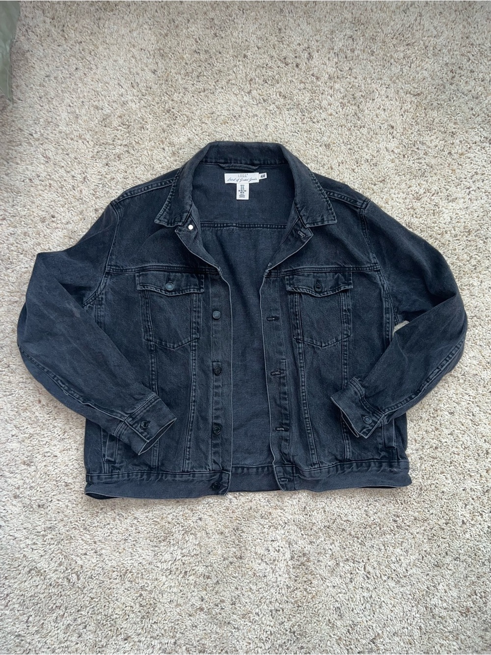 H&M Charcoal Black Denim Jacket